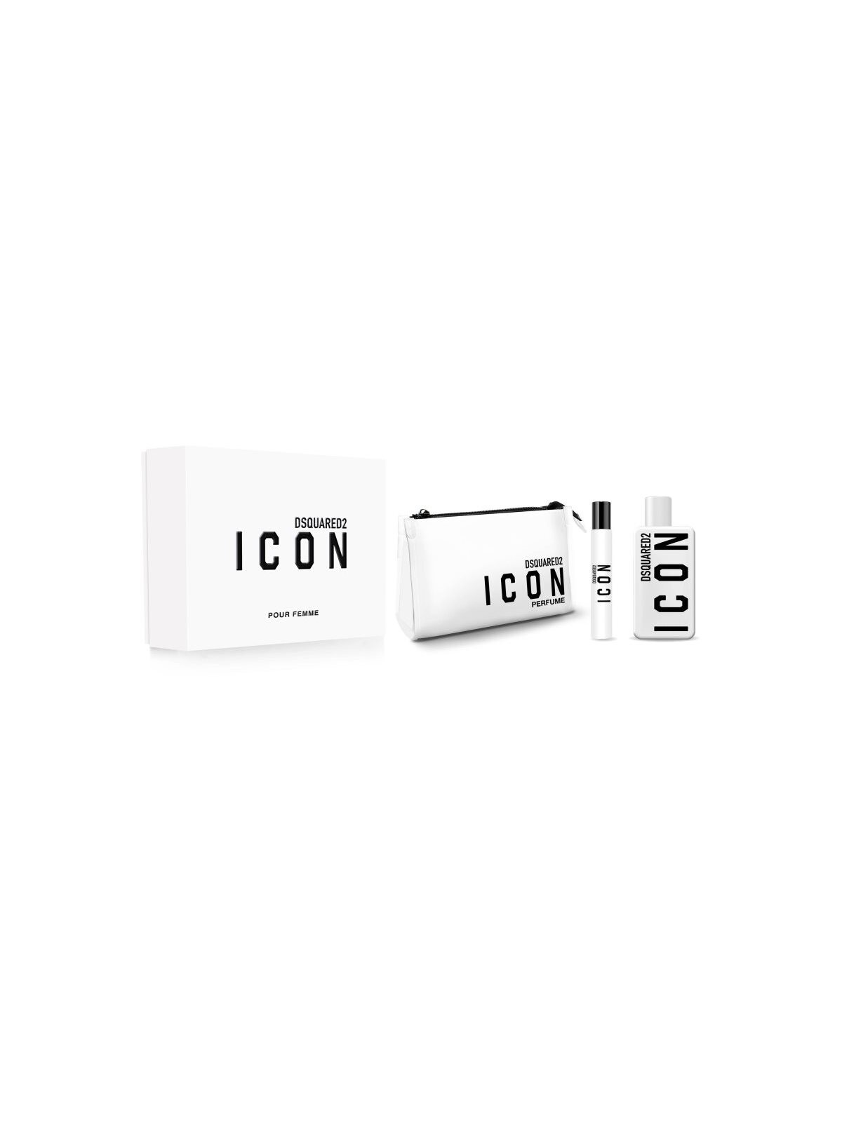 Dsquared2 Icon Pour Femme Set regalo eau de parfum 100, eau de parfum in miniatura 10ml e cosmetici dad donna