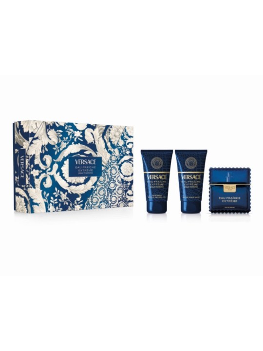 Versace Man Eau Fraiche Extreme Set regalo eau de parfum 50ml, gel doccia 50ml e balsamo per tibia 50ml donna