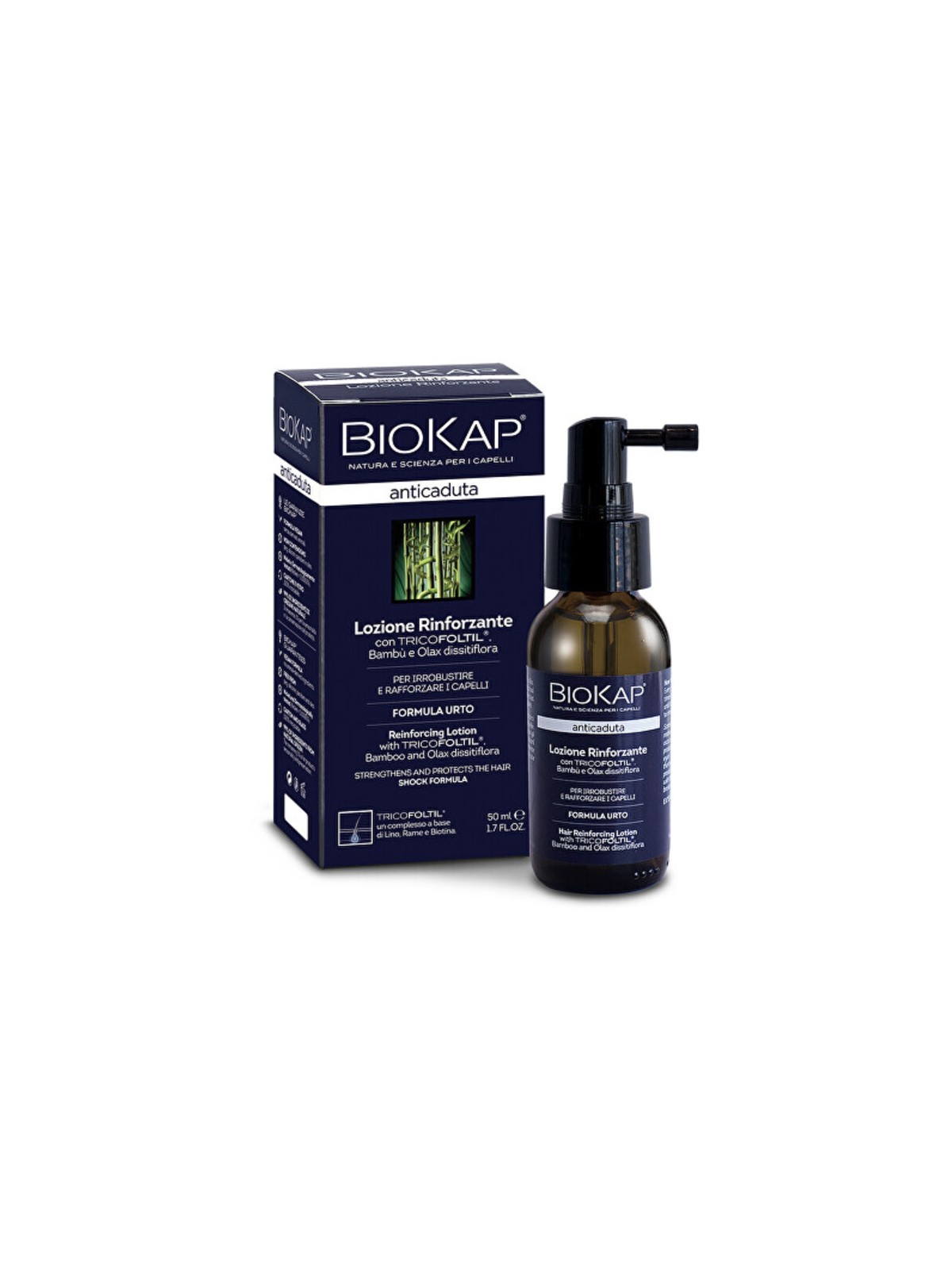 Biokap Lozione contro la caduta dei capelli? Forte con 50ml uomo
