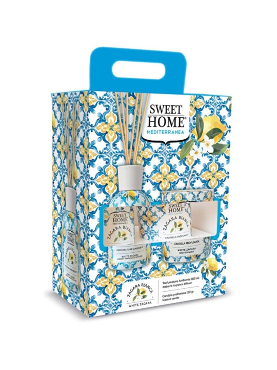 Set regalo Sweet Home Collection White Zagara - Diffusore di aromi con candela Donna