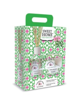 Set Oleandro Rosa Sweet Home Collection - Set regalo con diffusore di aromi e candela Donna