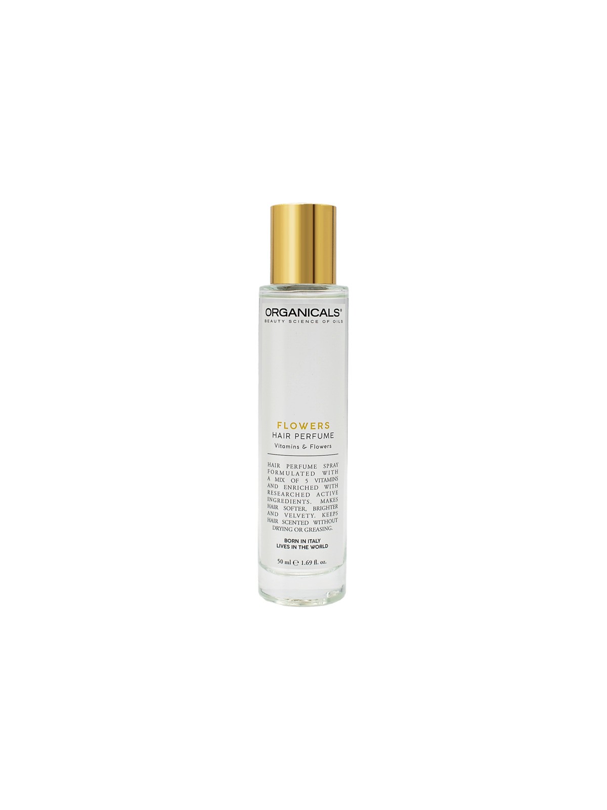 Organicals FLOWERS Profumo per Capelli (Vitamine e Fiori) - Spray leggermente profumato 50ml donna