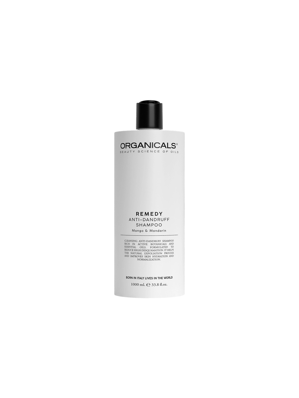 Organicals REMEDY Shampoo Antiforfora (Mango e Mandarino) - shampoo detergente contro la forfora 1000ml donna