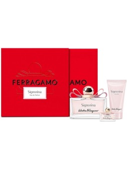 Salvatore Ferragamo Signorina Unica Set regalo eau de parfum 100ml, lozione corpo 50ml e miniatura eau de parfum 5ml donna