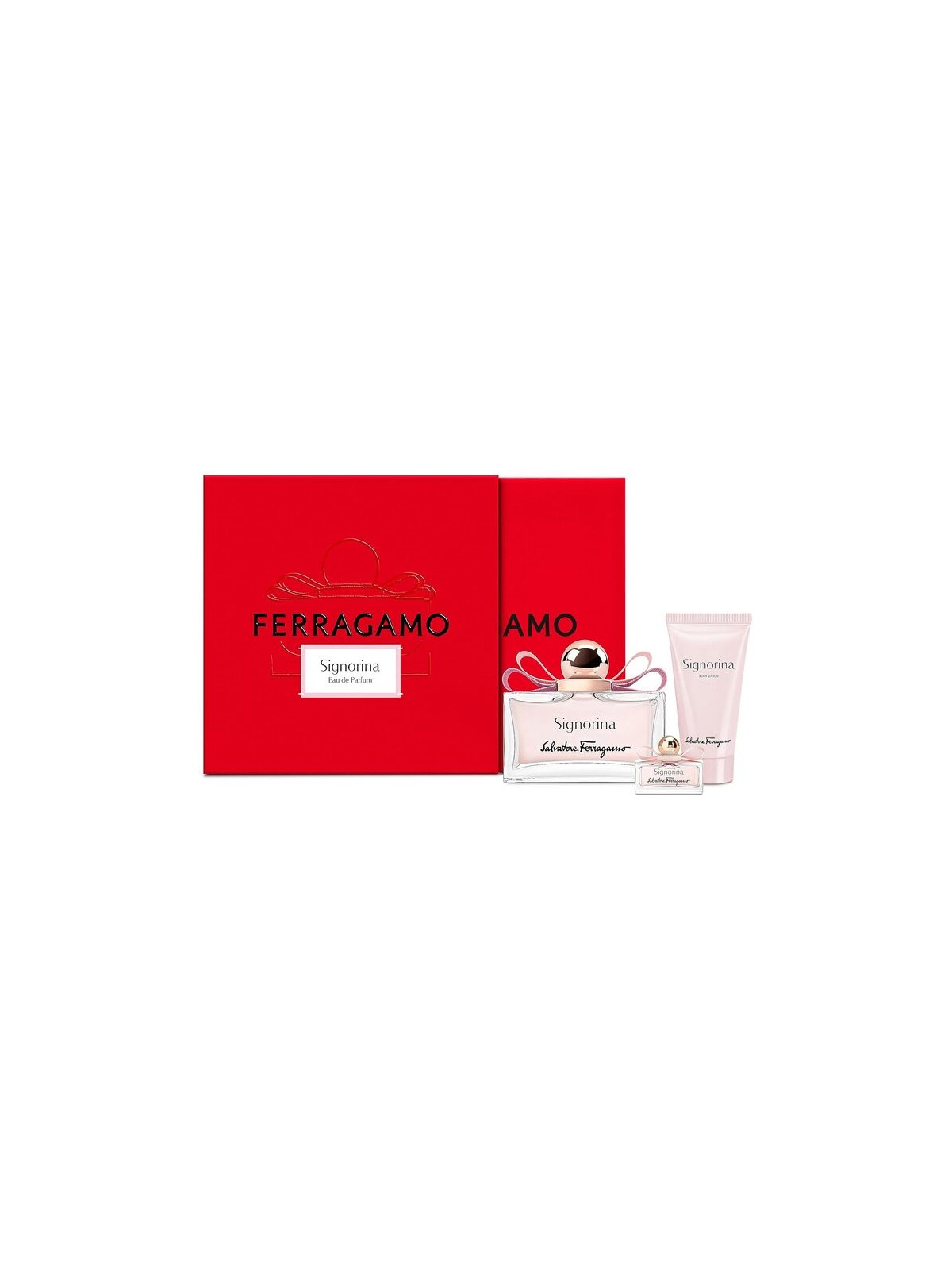 Salvatore Ferragamo Signorina Unica Set regalo eau de parfum 100ml, lozione corpo 50ml e miniatura eau de parfum 5ml donna