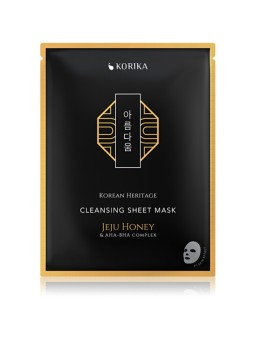 KORIKA Korean Heritage Cleansing Sheet Mask - maschera detergente in tessuto con miele di Jeju e complesso AHA, BHA 25.0g donna