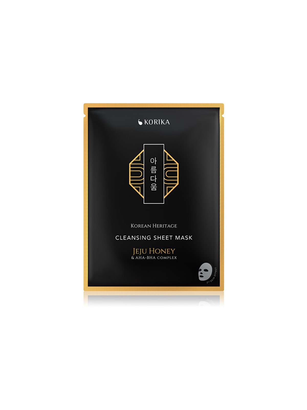 KORIKA Korean Heritage Cleansing Sheet Mask - maschera detergente in tessuto con miele di Jeju e complesso AHA, BHA 25.0g donna