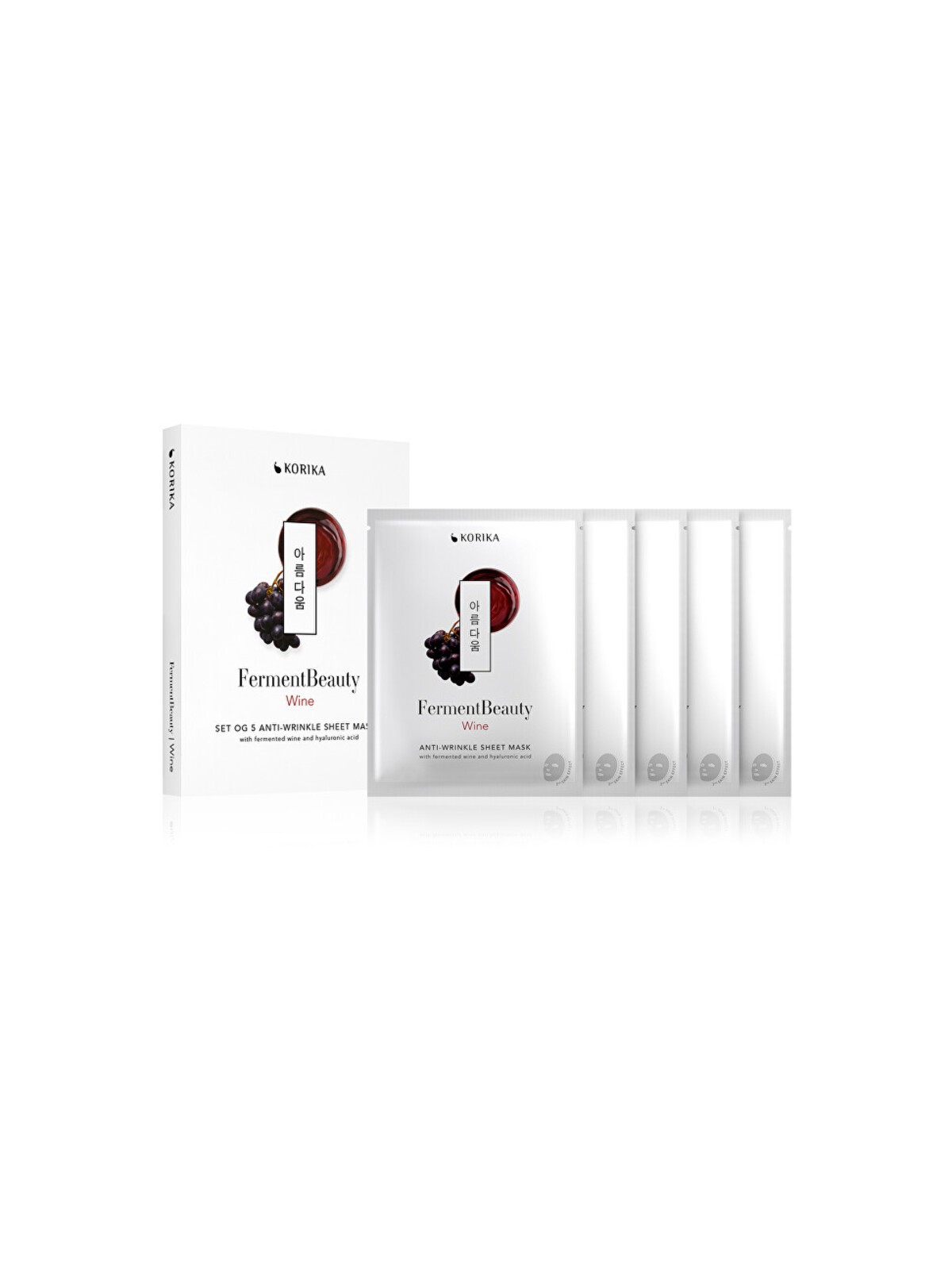 Set di maschere al vino KORIKA FermentBeauty - Set di maschere antietà al vino 20.0g donna