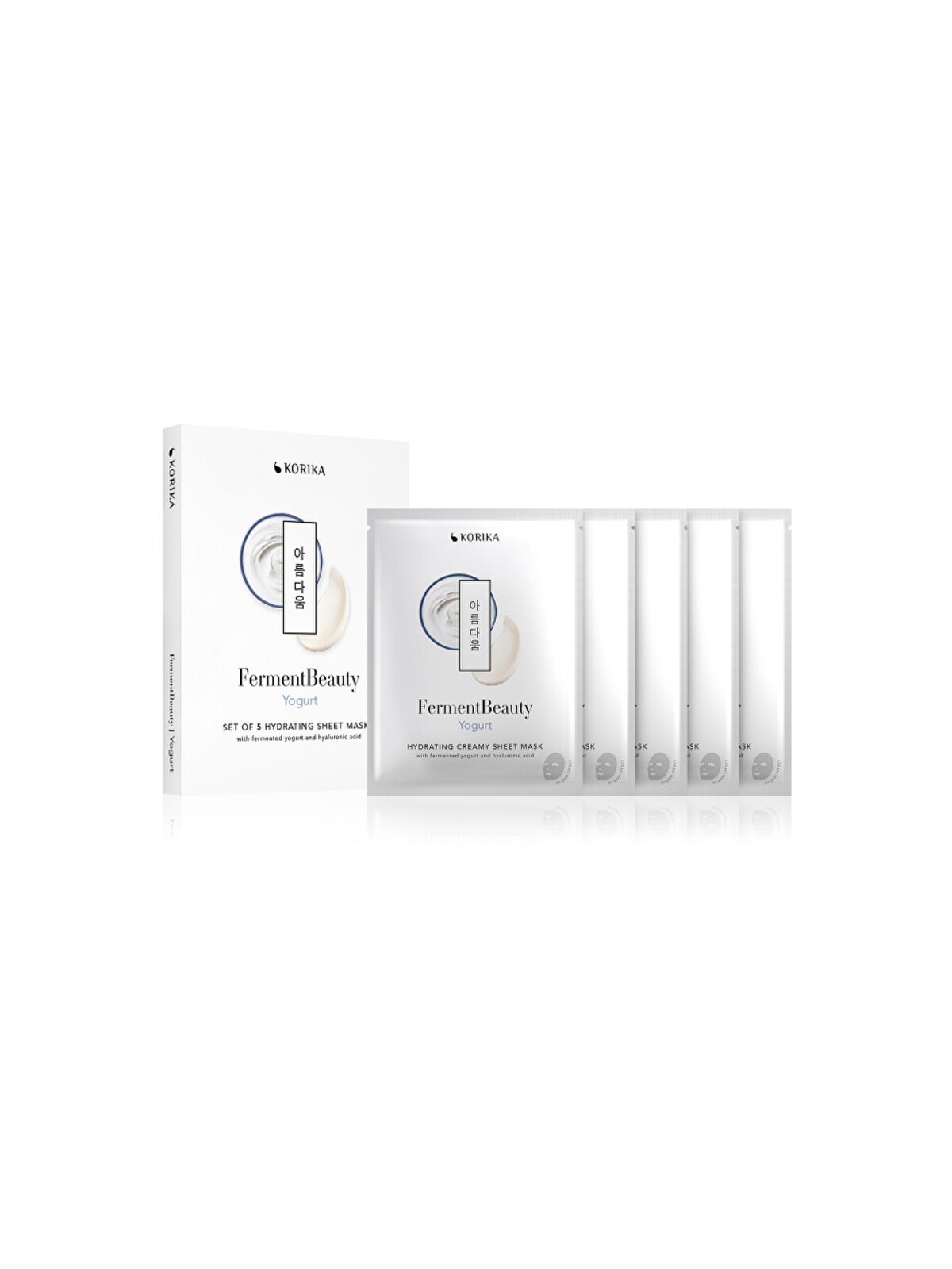 Set di maschere in tessuto idratanti KORIKA FermentBeauty Yogurt Mask Set 23.0g donna