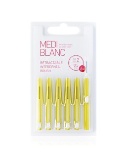 Spazzolini interdentali MEDIBLANC 0,5 mm, confezione da 6 pezzi, per donne.