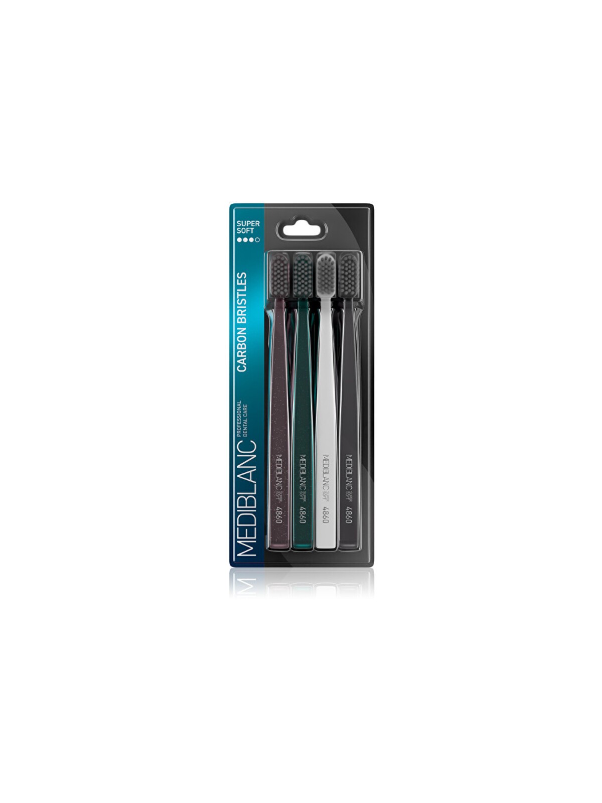 MEDIBLANC Spazzolino da denti con setole in carbonio 4 pezzi donna