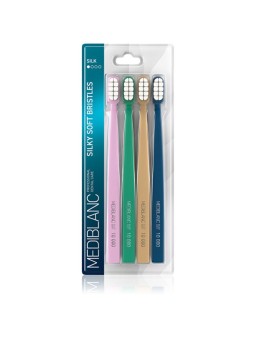 MEDIBLANC Spazzolino da denti con setole fini, 4 pezzi unisex