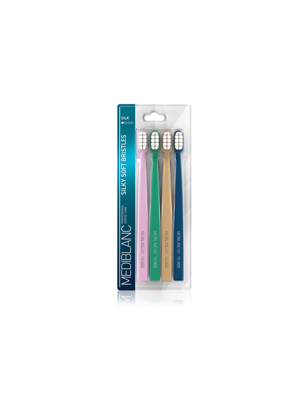 MEDIBLANC Spazzolino da denti con setole fini, 4 pezzi unisex