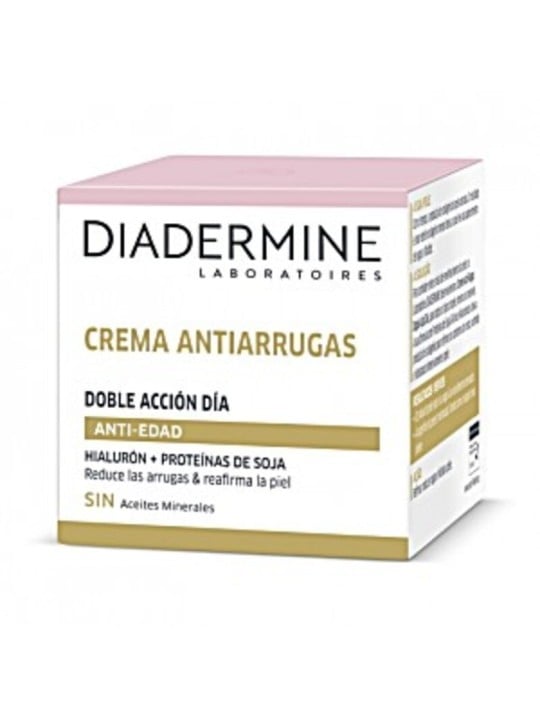 Diadermine Crema Giorno Antirughe Doppia Azione - Crema viso rinforzante da giorno 50ml donna
