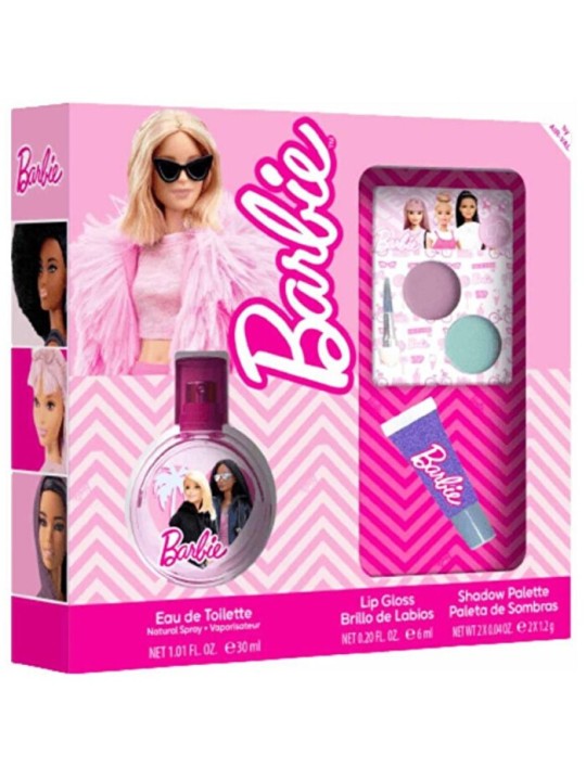 PROFUMI PER BAMBINI Set regalo Barbie: eau de toilette 30ml, lucidalabbra e ombretto unisex