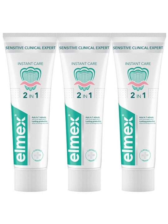 Elmex Sensitive Clinical Expert Instant Care Trio Dentifricio - Dentifricio 75ml donna