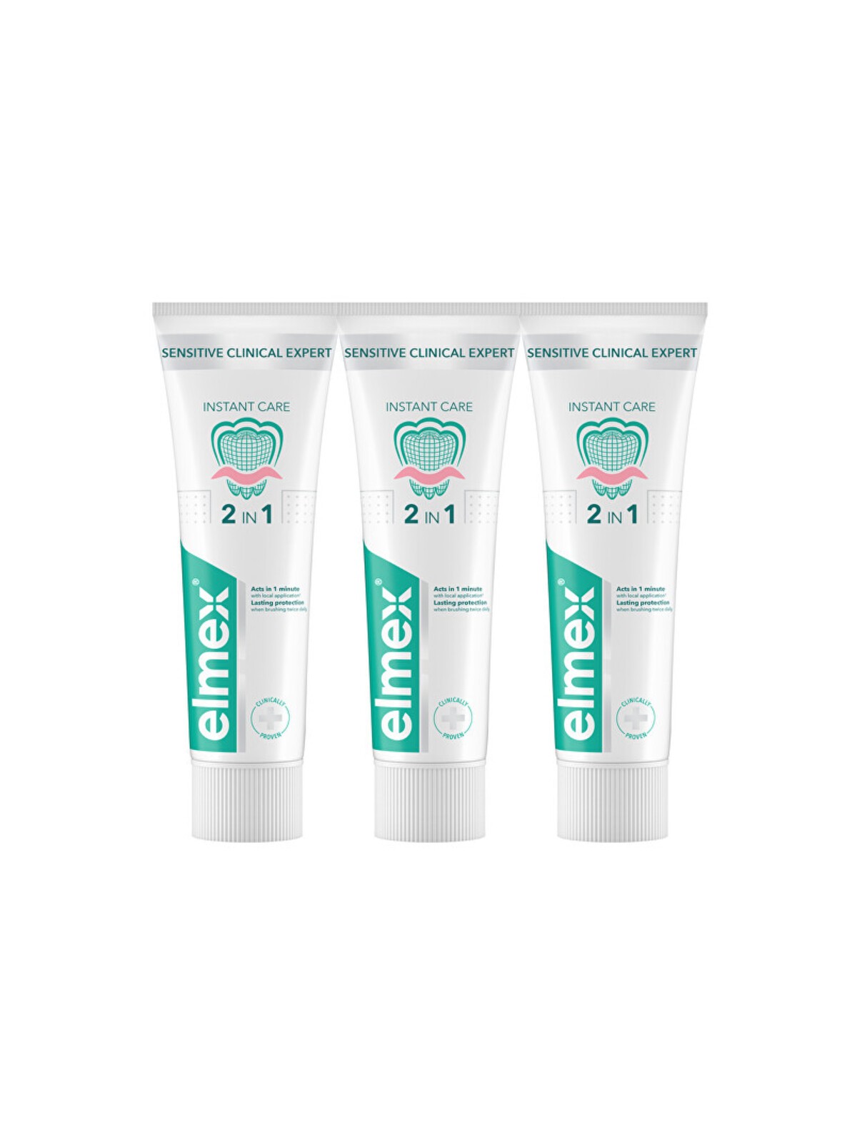Elmex Sensitive Clinical Expert Instant Care Trio Dentifricio - Dentifricio 75ml donna