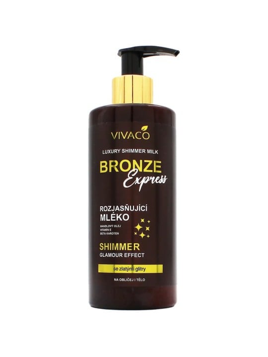 Vivaco Bronze Express - Latte corpo illuminante con glitter 300ml unisex