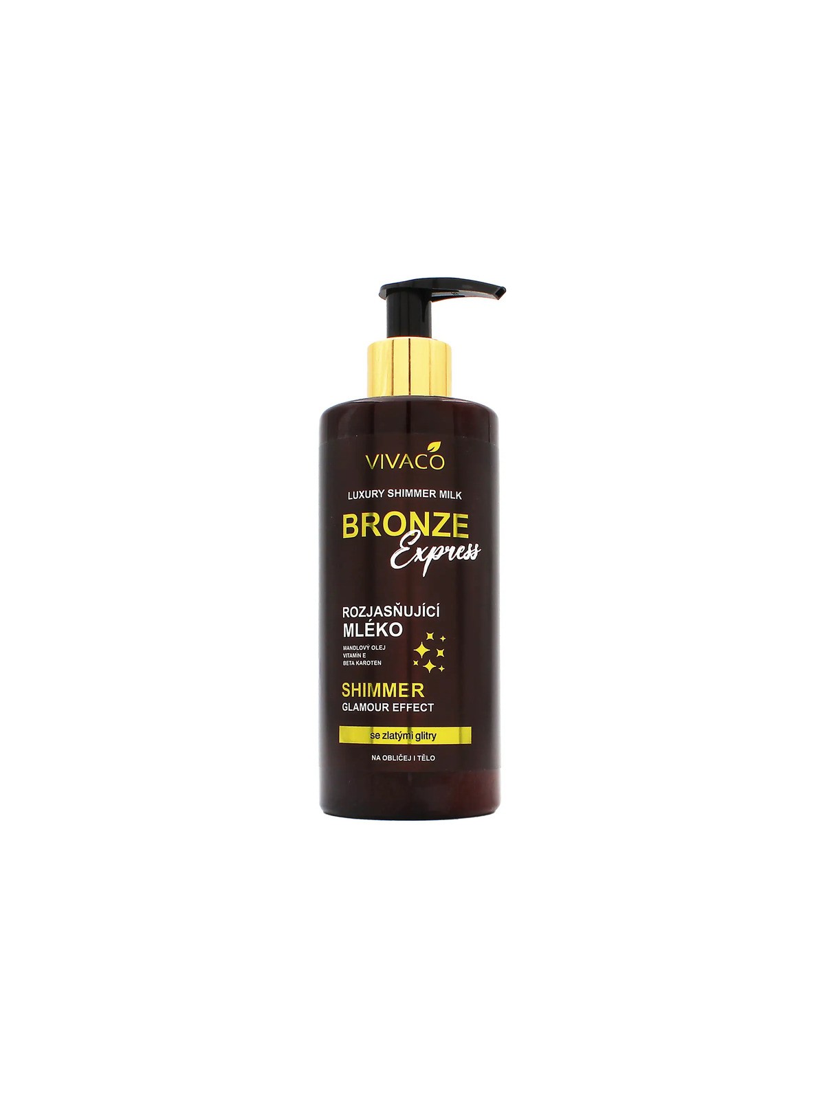 Vivaco Bronze Express - Latte corpo illuminante con glitter 300ml unisex