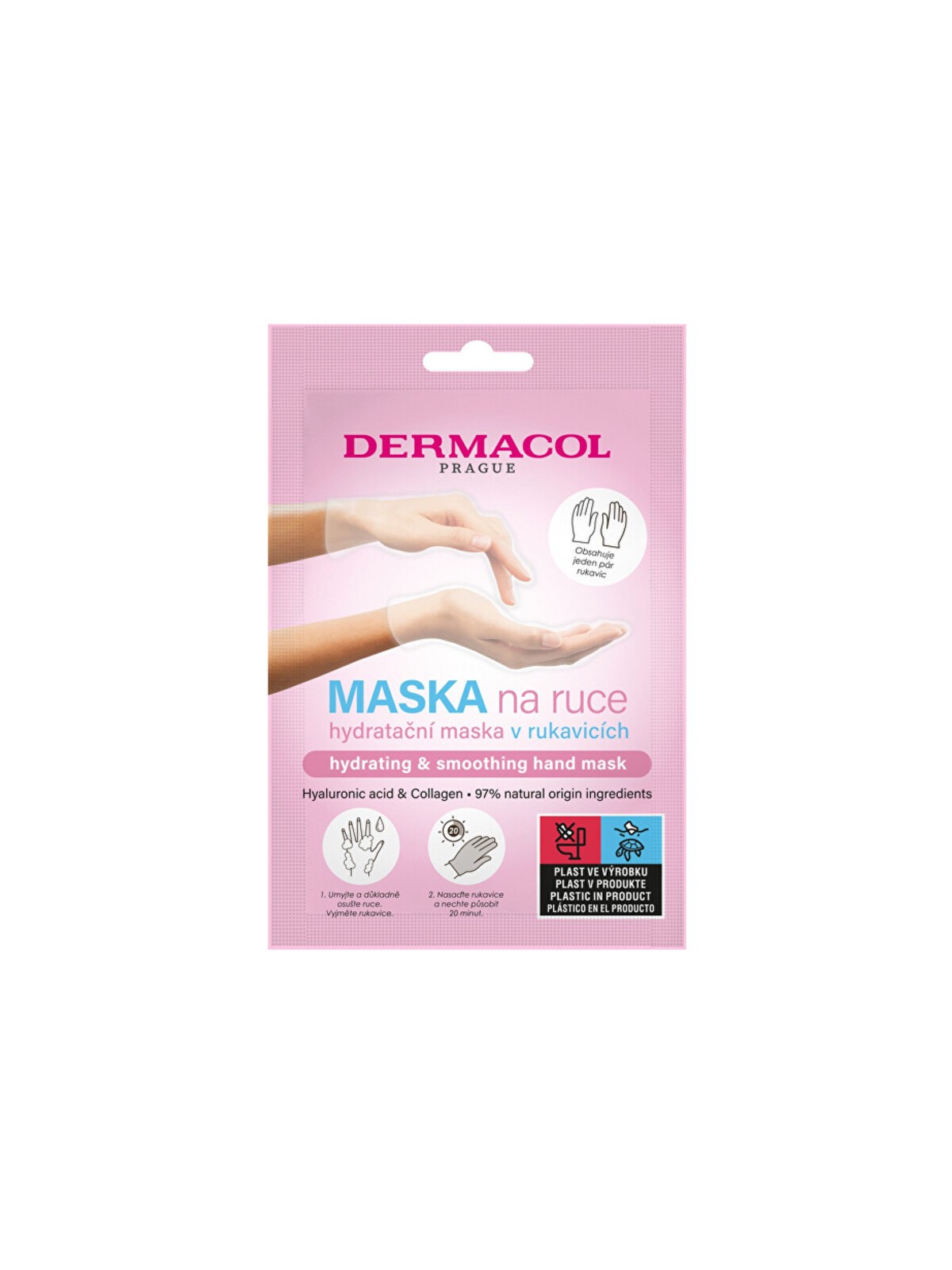 Maschera mani Dermacol (1 pz) - Maschera mani idratante in guanti per donna