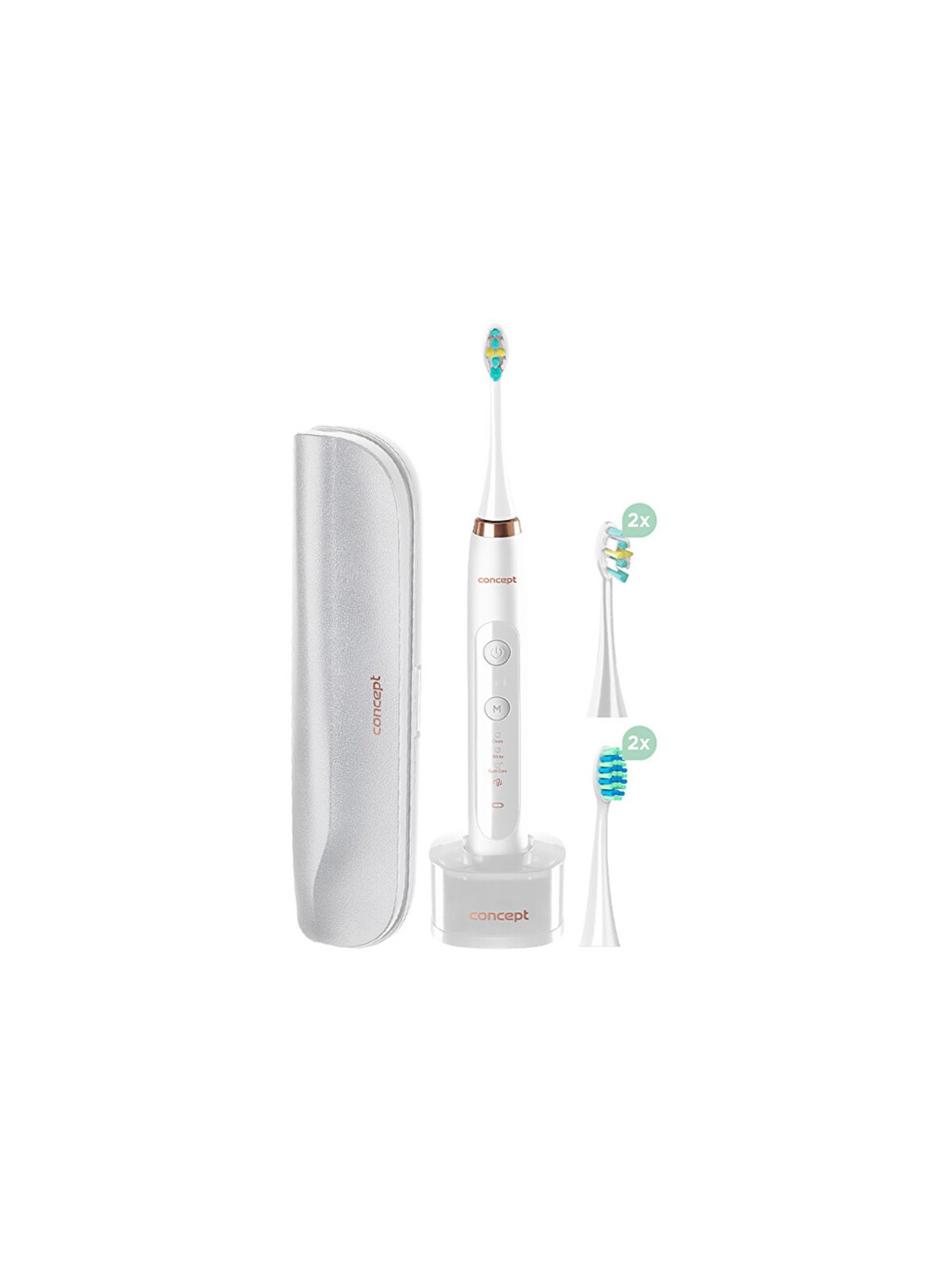 Concept Perfect Smile bianco ZK7010 - Spazzolino sonico con custodia da viaggio donna