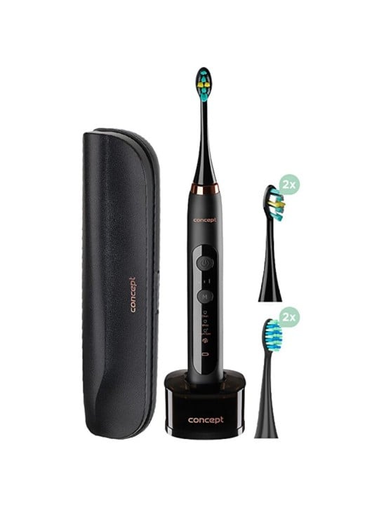 Concept Perfect Smile Black ZK7011 - Spazzolino sonico con custodia da viaggio donna