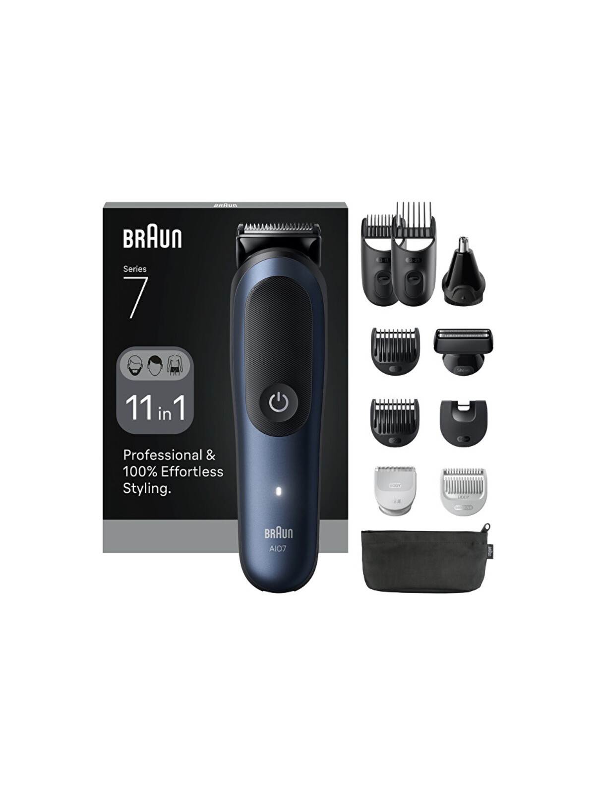 Braun Series 7 AIO7540 Blu Scuro 11in1 - Cover multifunzionale? uomo