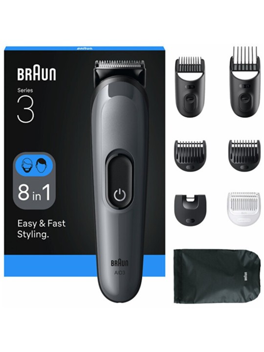 Braun Series 3 AIO3540 - Rasoio multifunzione? 8 in 1 uomo