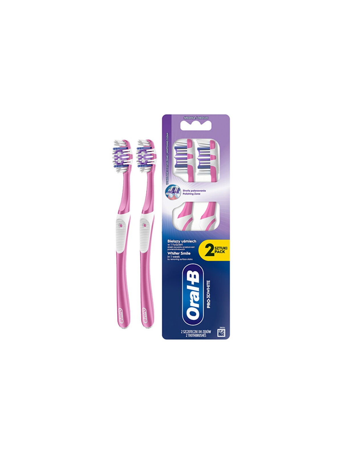 Spazzolino elettrico Oral-B Pro-3D White Whitening Clean Medium - Spazzolino (2 pezzi) donna