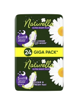 Naturella Ultra Night Plus - Dmsk flocculi igienici per la notte 24 pezzi donna