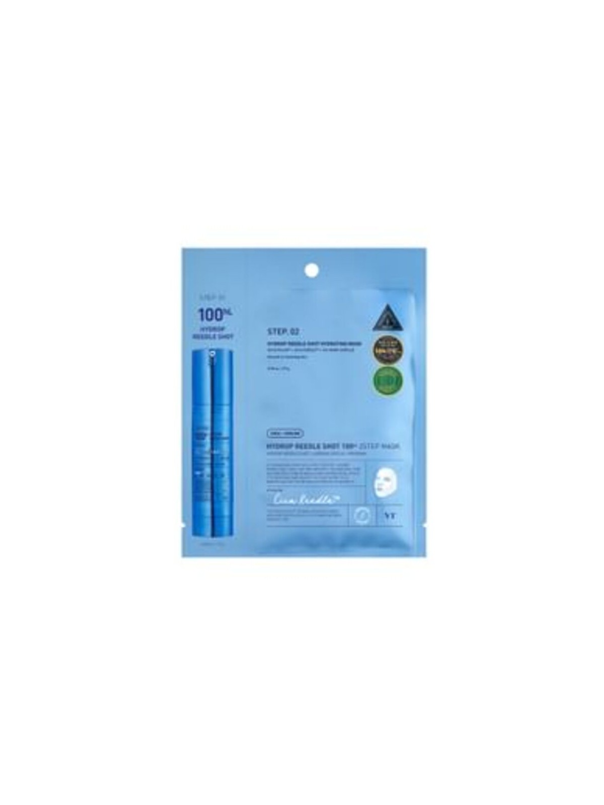 VT Cosmetics Hydrop Reedle Shot 100hl Maschera idrogel in 2 fasi - Maschera viso idrogel idratante 33ml donna