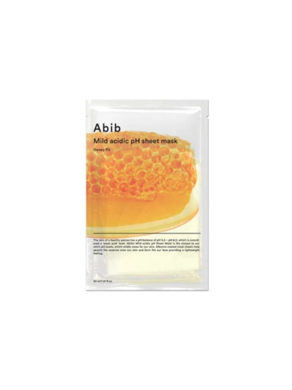Maschera in tessuto Abib Honey Fit a pH leggermente acido - Maschera in tessuto 30 ml donna