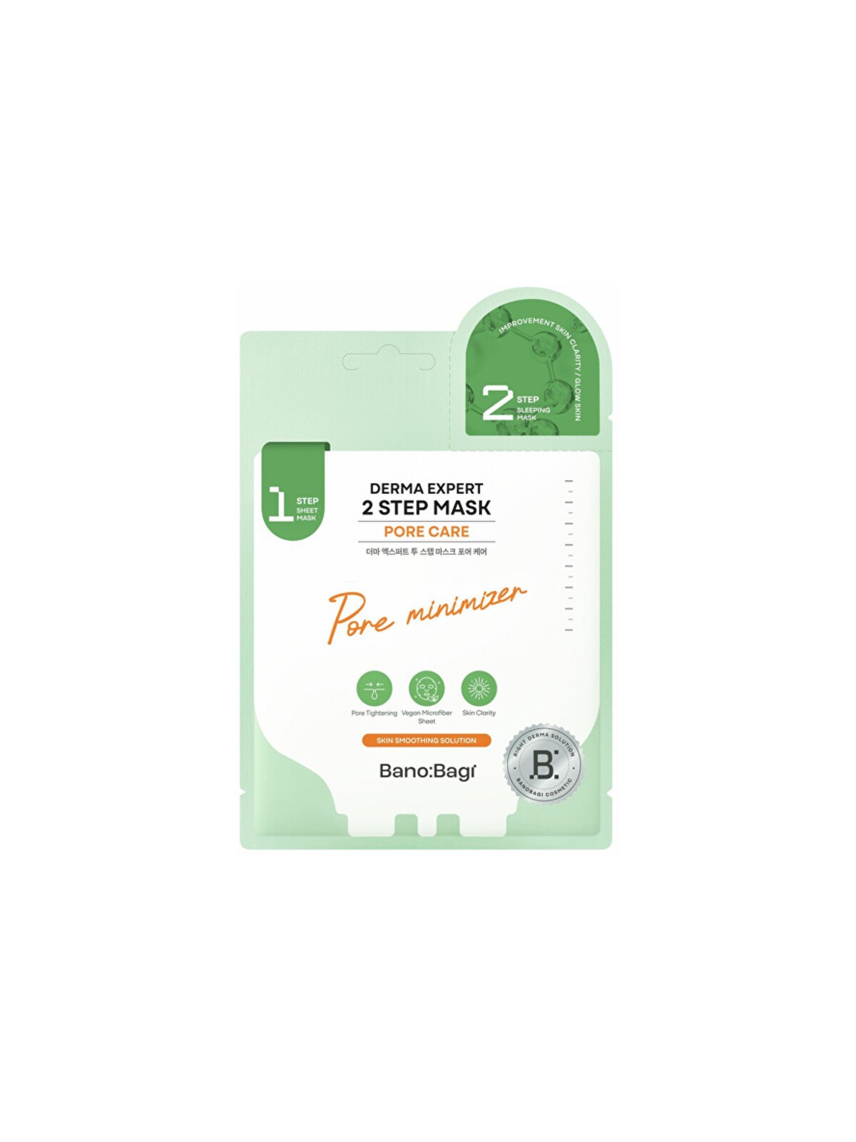 BANOBAGI Derma Expert Pore Care Maschera in 2 fasi - Maschera bifasica per ridurre i pori, ideale per le donne.