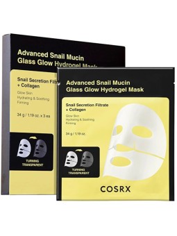 Set di maschere idrogel COSRX Glass Glow - Set di maschere viso 34,0 g donna