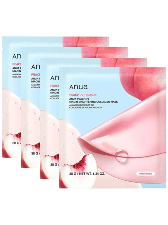 Set di maschere viso illuminanti al collagene e niacina Anua - Set di maschere viso 38,0 g donna