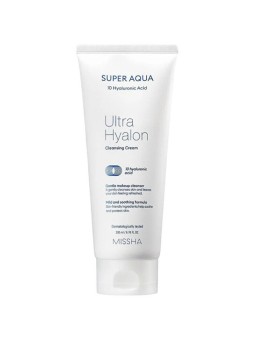 Missha Super Aqua Ultra Hyalon Cleansing Cream - Crema detergente idratante 200ml donna