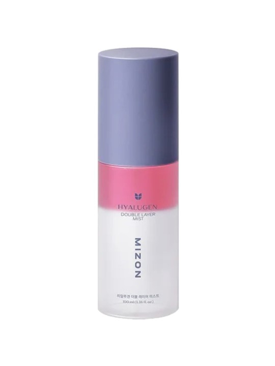 Mizon Hyalugen Double Layer Mist - Spray viso oleoso 2 in 1 donna