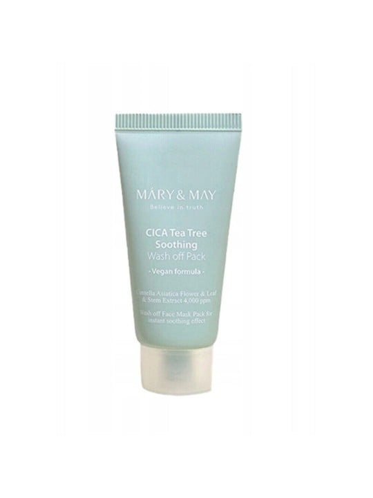 MARY & MAY Cica Tea Tree Soothing Wash Off Pack - Maschera viso 30.0g donna