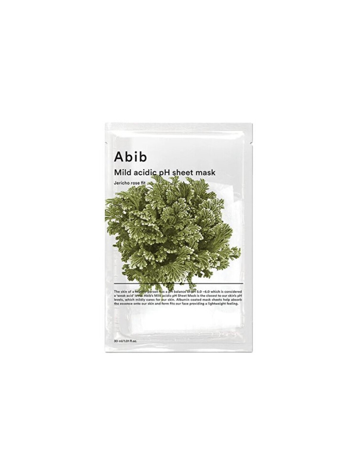 Maschera in tessuto idratante Abib Jericho Rose Fit Mild Acidic pH Sheet Mask 30ml donna