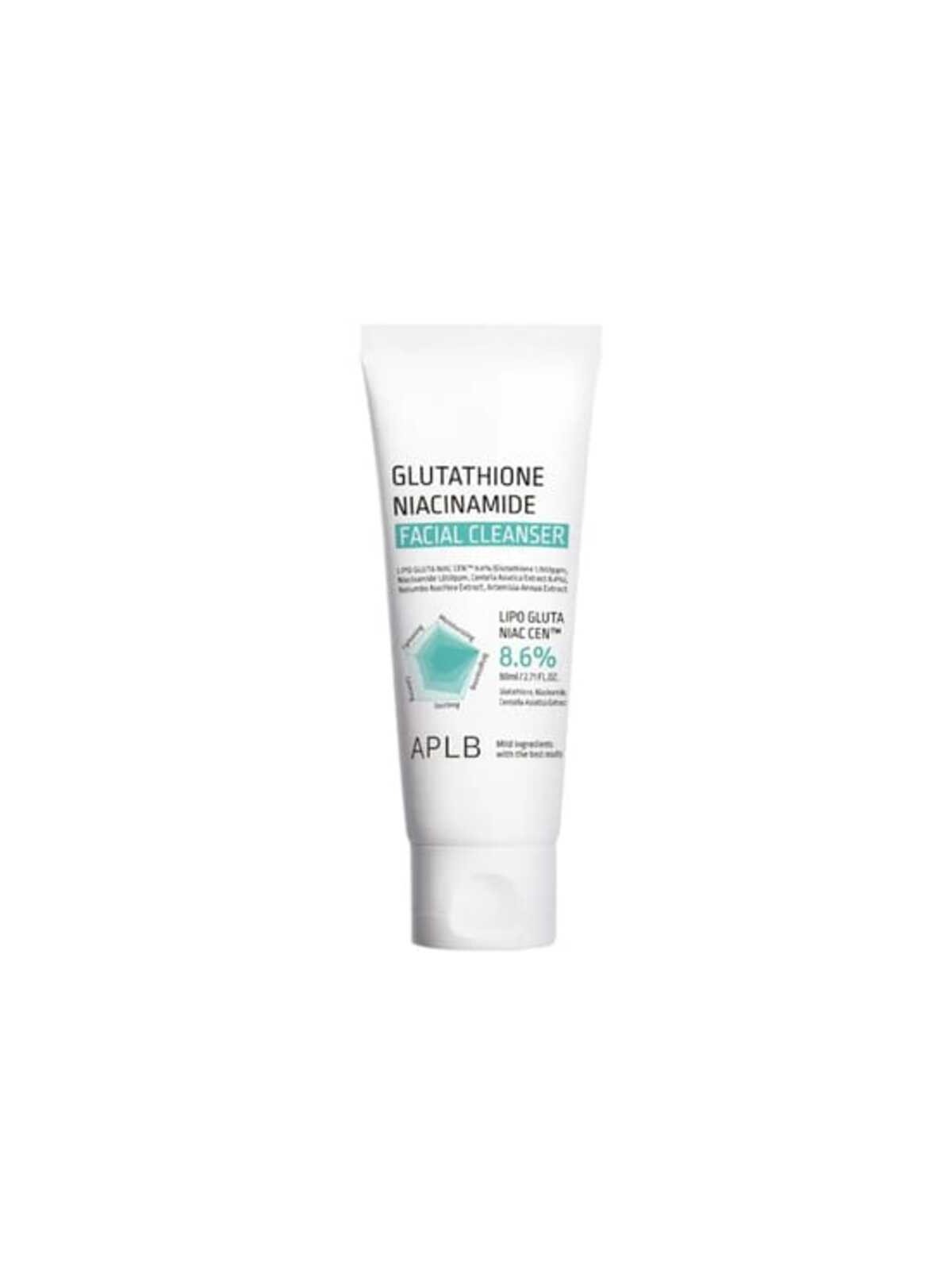 APLB Glutathione Niacinamide Facial Cleanser - Schiuma detergente delicata con glutatione e niacinamide 80ml donna