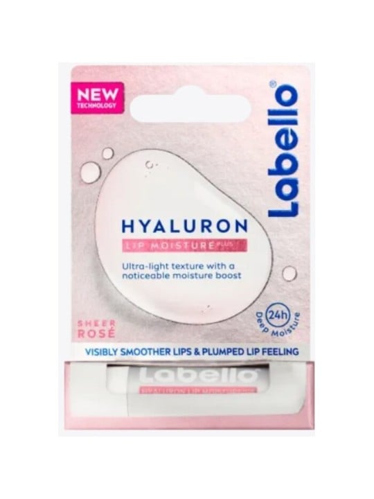 Labello Hyaluron Lip Moisture Plus Sheer Rosé - Balsamo labbra 5,2 g donna