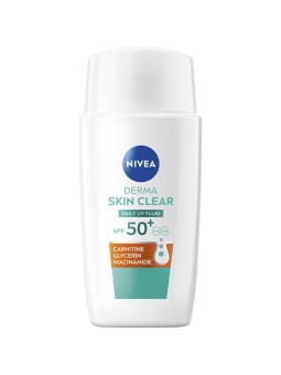 Nivea Derma Skin Clear Daily UV Fluid SPF 50+ - Fluido UV da giorno per pelli problematiche? 40 ml donna