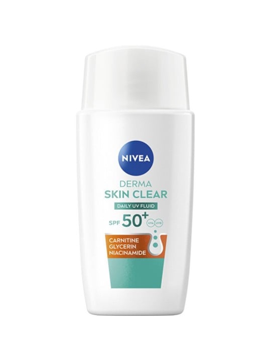 Nivea Derma Skin Clear Daily UV Fluid SPF 50+ - Fluido UV da giorno per pelli problematiche? 40 ml donna