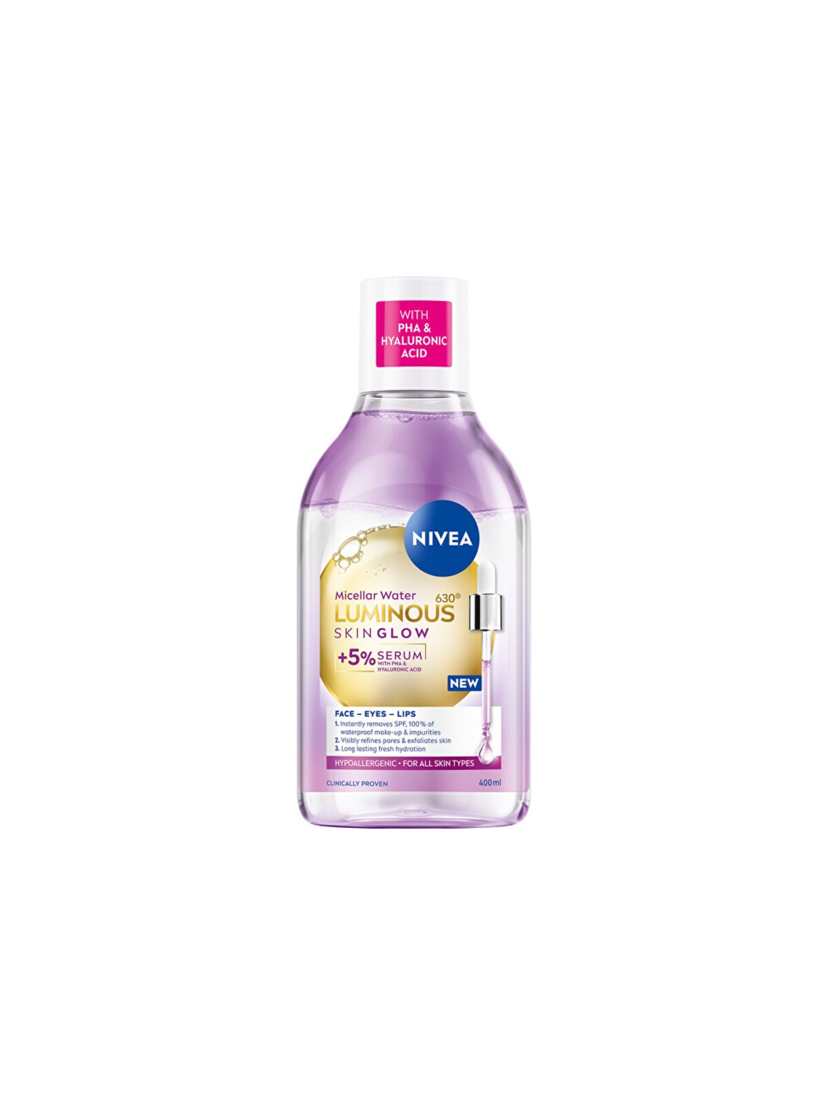 Acqua micellare Nivea Luminous Skin Glow - Acqua micellare 400ml donna