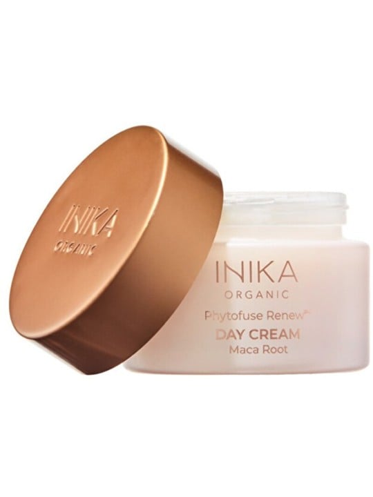 Inika Organic Maca Phytofuse Renew Day Cream Maca Root - Crema giorno con pelle di uccello 50ml donna
