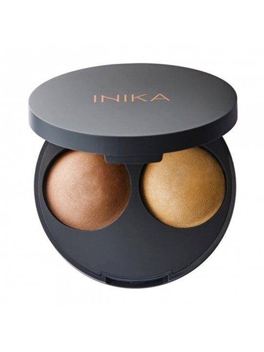 Inika Organic Baked Contour Duo - Duo di contouring biologico cotto al forno 5 g Donna Teak