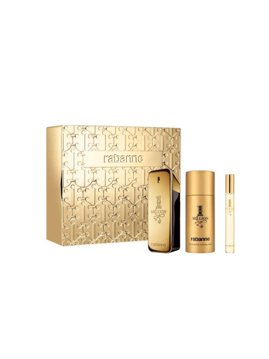 Rabanne 1 million set 3 pezzi Eau de Toilette spray 100 ml + Deodorant spray 150 ml + Eau de Toilette spray 10 ml uomo