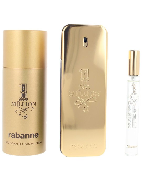 Rabanne 1 million set 3 pezzi Eau de Toilette spray 100 ml + Deodorant spray 150 ml + Eau de Toilette 1 u uomo