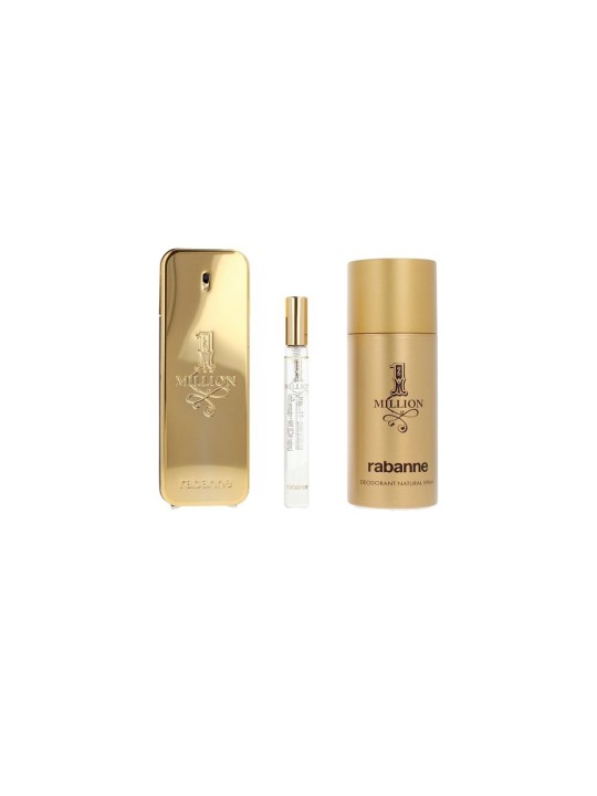 Rabanne 1 million set 3 pezzi Eau de Toilette spray 100 ml + Deodorant 150 ml + Eau de Toilette spray 10 ml uomo