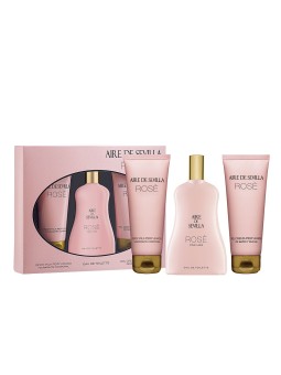 Aire Sevilla AIR DE SEVILLA ROSÈ LOTTO 3 pz Eau de toilette spray 100 ml + scented cream gel 100 ml + body lotion 100 ml donna
